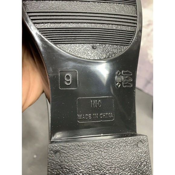 INC Womens Raelynn Rain Boots 9 Black Vinyl Ankle Wet Weather Pull On 6865 - Picture 9 of 13